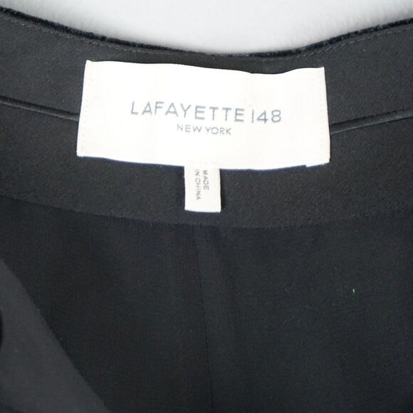 New Lafayette 148 New York Embellished Velvet Gates Bootcut Black Pant size 6 - Picture 6 of 16